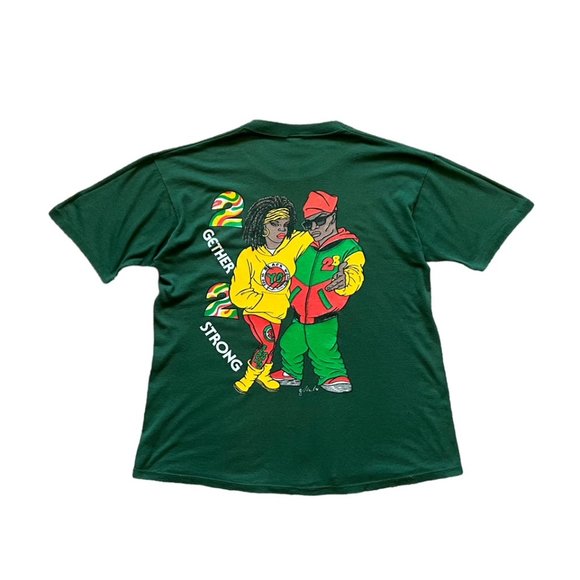 Vintage 1992 Together 2 Strong Hip Hop Black Rap Tee (XL) - Picture 3 of 5